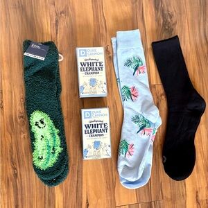 Men's set of socks and bar of soap